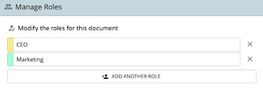 manage roles view