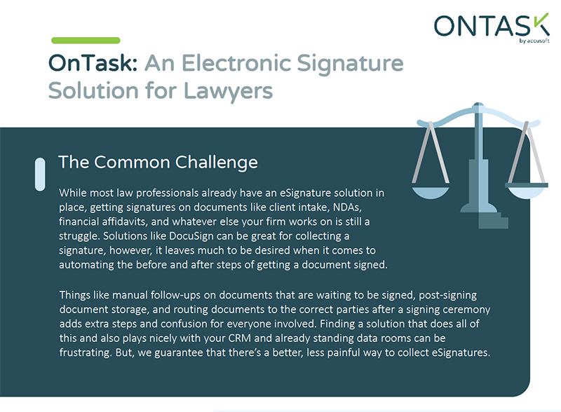 cover esignature for lawyers fact sheet