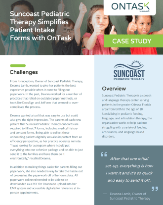 Suncoast Pediatric Therapy case study